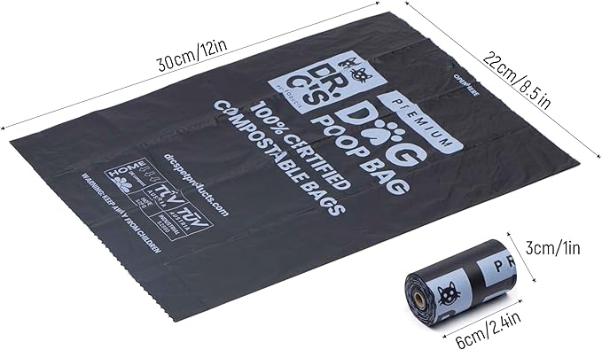 100% Certified Compostable Dog Poop Bags - Dr. C&