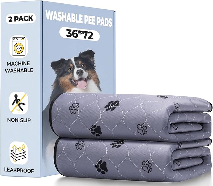 Fostanfly Washable Dog Pee Pads, 2 Pack 36&