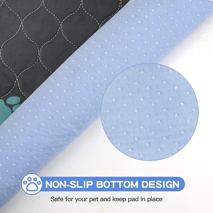 Aitmexcn Washable Puppy Dog Pee Pad, 2PCS 100% Waterproof Whelping Training Mat for Puppy/Senior Dog, Fast Drying Reusable Puppy Pads for Indoor, Outdoor and Car Travel- 48&