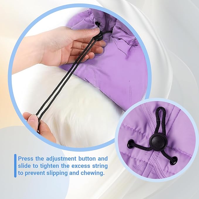 Cat Recovery Collar, Soft Adjustable Cone for Cats and Kittens, Lightweight Waterproof Elizabethan Collar for After-Surgery Care, Prevent Licking and Scratching, Neck Protector for Pets(Purple,M)
