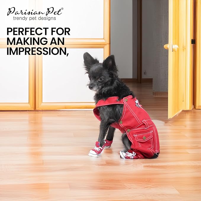 Parisian Pet Denim Overall - Embroidered &