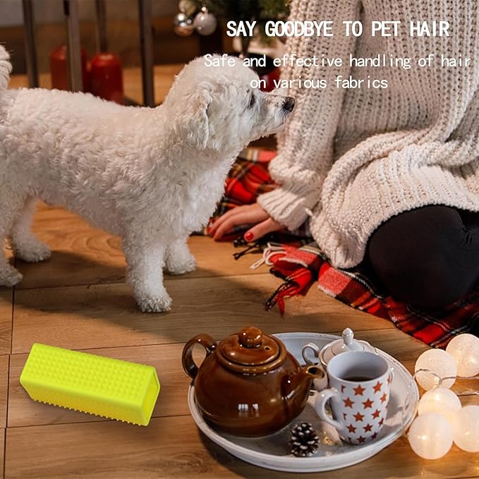 2pcs Pet Dog Cat Hair Remover, Pet Hair Removal Tool, Hollow Cleaner Brush for car,Interior, Furniture, Sofa (green and pink)