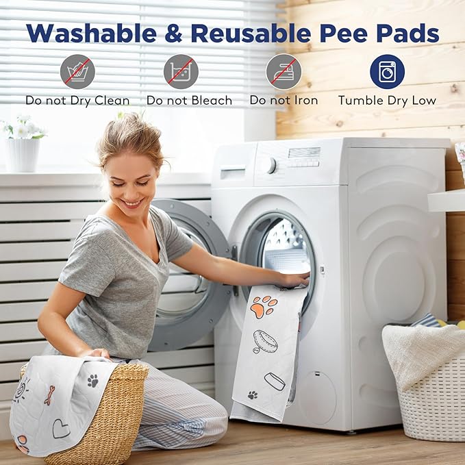 FURTIME Washable Pee Pads for Dogs, 2 Pack Large 41&