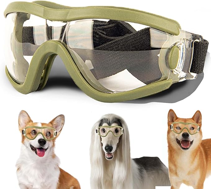 Medium Dog Sunglasses with Adjustable Strap UV Protection, Winproof Puppy Sunglasses, Suitable for Dogs Eyes Protection,Soft Dog Goggles