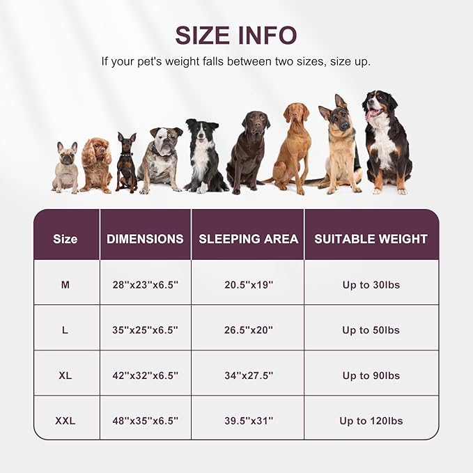 FURTIME Orthopedic Bed for Large Dogs, XL Washable Dog Beds Large Sized Dog, Comfy Supportive Foam Pet Couch Bed with Removable Washable Cover, Waterproof Extra Large Sofa Bed Foam and Nonskid Bottom