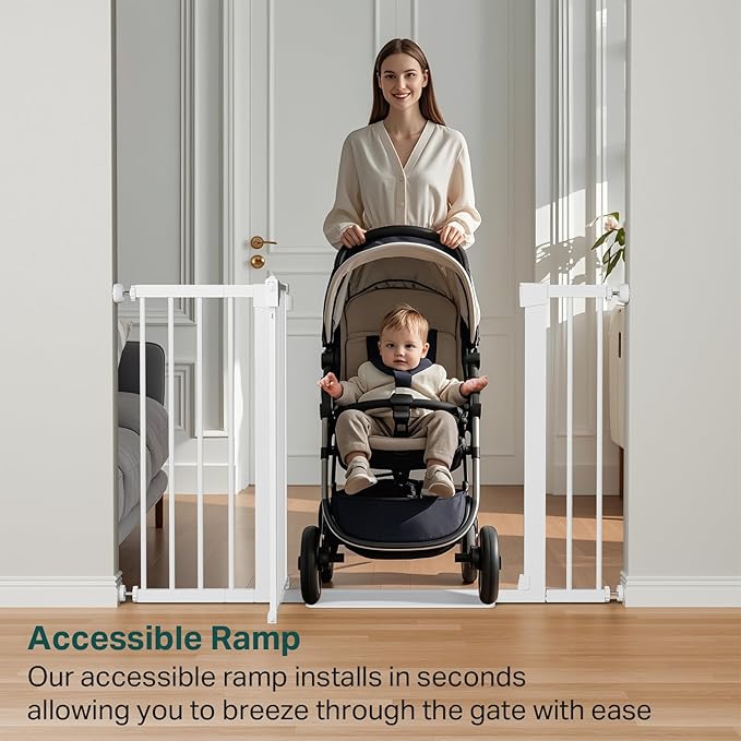 Cumbor 29.7-48" Baby Gate for Stairs, Mom&