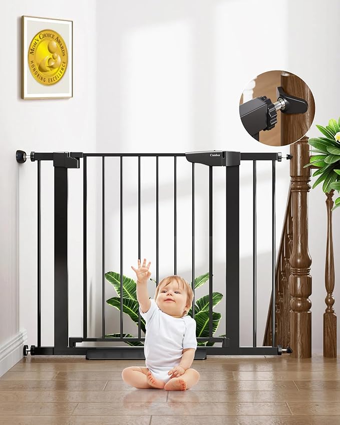 Cumbor 29.7-40.6" Baby Gate for Stairs, Baby Essential Safety Gate, Mom&