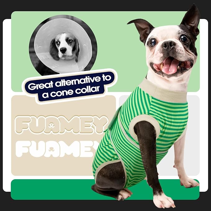 FUAMEY Dog Recovery Suit Male,Dogs Surgery Neuter Suits Puppy Spay Shirts for Female Protect Dog&