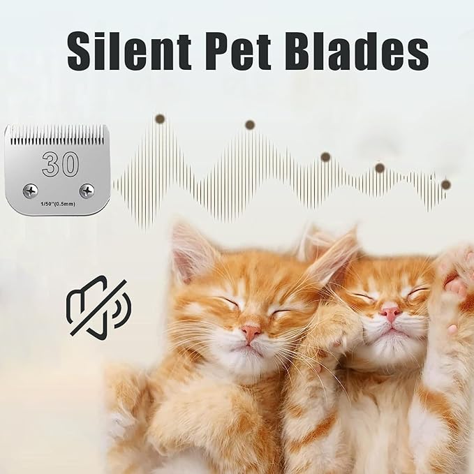 30 Blades for Dog Grooming Blades Compatible with Andis,Oster A5,Wahl km10 Dog Clippers,Size-