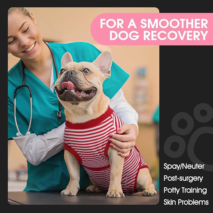 FUAMEY Dog Recovery Suit Male,Dogs Surgery Neuter Suits Puppy Spay Shirts for Female Protect Dog&