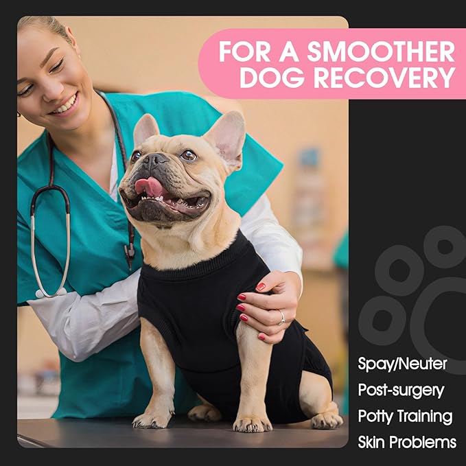 FUAMEY Dog Recovery Suit Male,Dogs Surgery Neuter Suits Puppy Spay Shirts for Female Protect Dog&