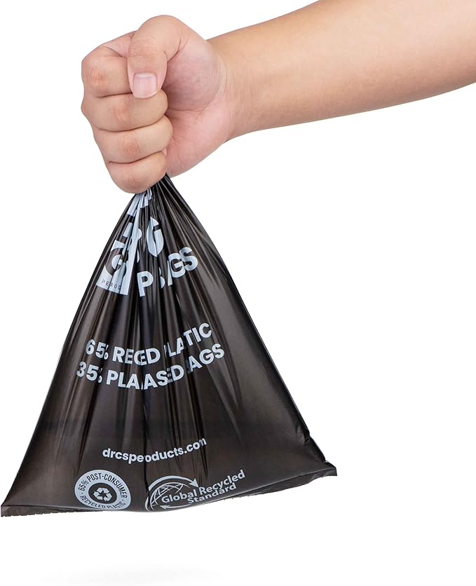 Certified 65% PCR (Post Consumer Recycled) Plastic and 35% Plant Based Dog Poop Bags - Dr. C&