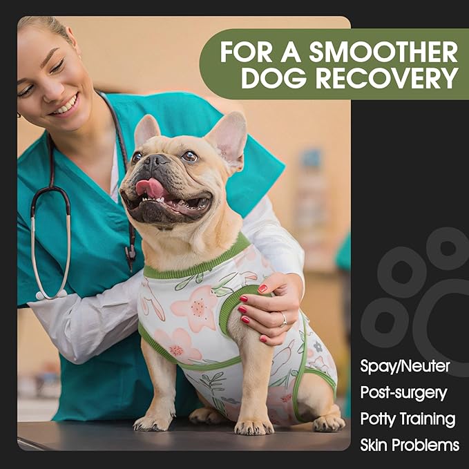 FUAMEY Dog Recovery Suit Male,Dogs Surgery Neuter Suits Puppy Spay Shirts for Female Protect Dog&