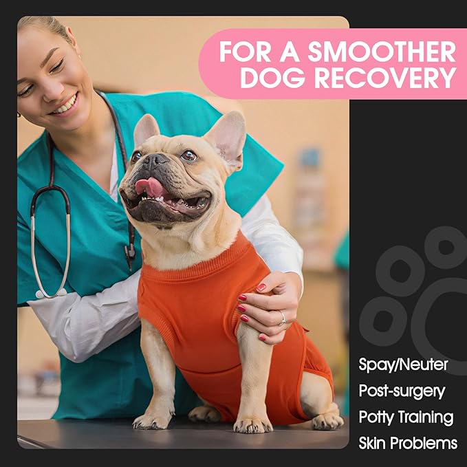 FUAMEY Dog Recovery Suit Male,Dogs Surgery Neuter Suits Puppy Spay Shirts for Female Protect Dog&