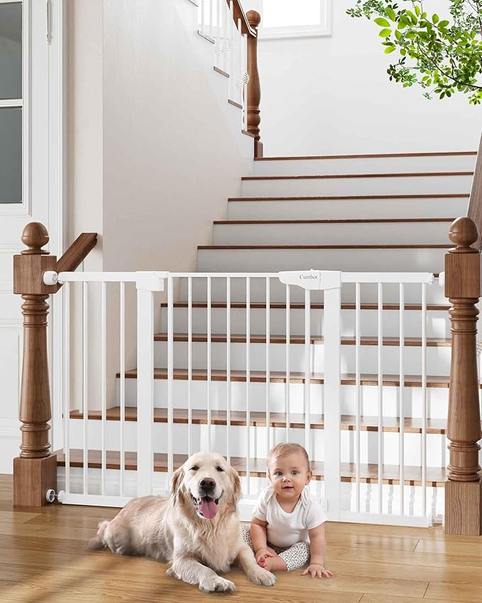 Cumbor 29.7-54.2" Wide Baby Gate for Stairs, Mom&