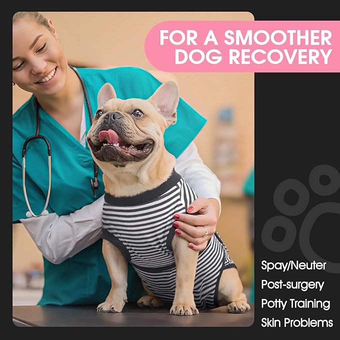 FUAMEY Dog Recovery Suit Male,Dogs Surgery Neuter Suits Puppy Spay Shirts for Female Protect Dog&