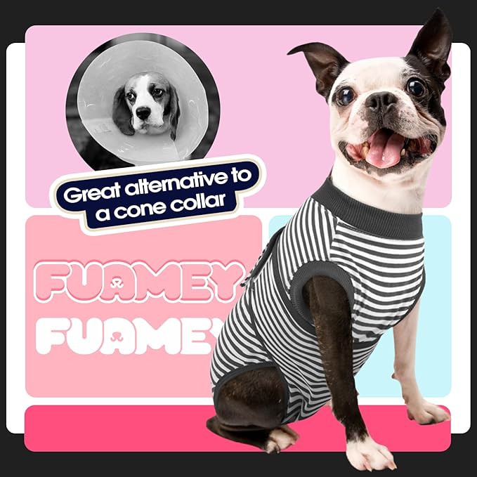 FUAMEY Dog Recovery Suit Male,Dogs Surgery Neuter Suits Puppy Spay Shirts for Female Protect Dog&