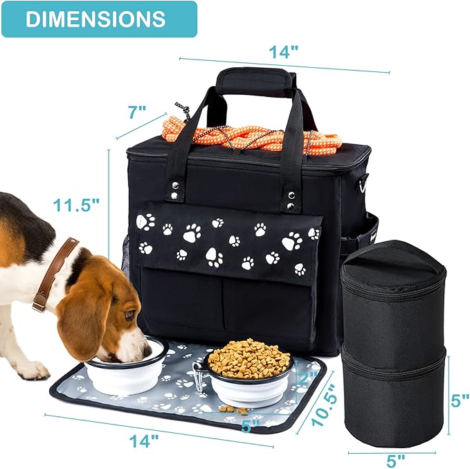 Dog Travel Bag, Airline Approved Dogs Bags for Traveling, 2 Dog &