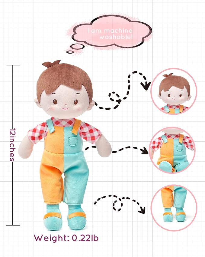 Soft Baby Boy Doll Toys (12&