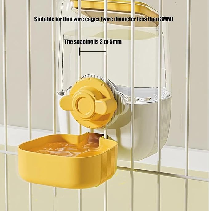 Pet Hanging Automatic Feeders Drinking Bowls,Gravity Rabbit Feeder and Water Set,Cage Cat Food Bowl Feeding Station for Puppy Kitten Chinchilla Hedgehog Guinea Pig Ferret (Green-Water)