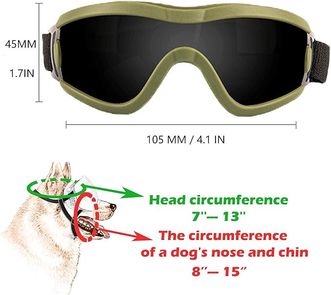 Small Dog Sunglasses with Adjustable Strap UV Protection, Winproof Puppy Sunglasses, Suitable for Dogs Eyes Protection,Soft Dog Goggles