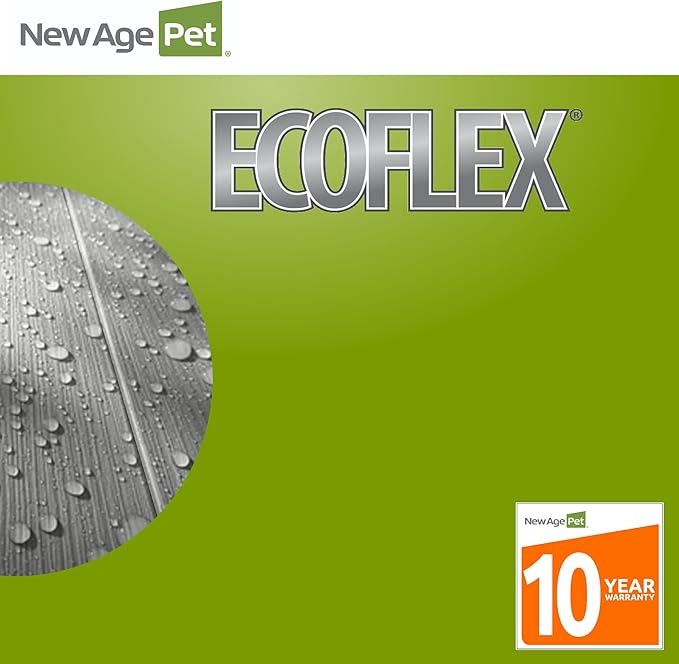 New Age Pet ECOFLEX Dog Crate End Table - Furniture-Style Pet Crate for Crate Trained Dogs - Stainless Steel Tubing & a Latched Closure - 10 Year Manufacturer&