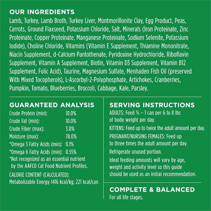 Instinct Original Grain Free Real Lamb Recipe Natural Wet Canned Cat Food by Nature&