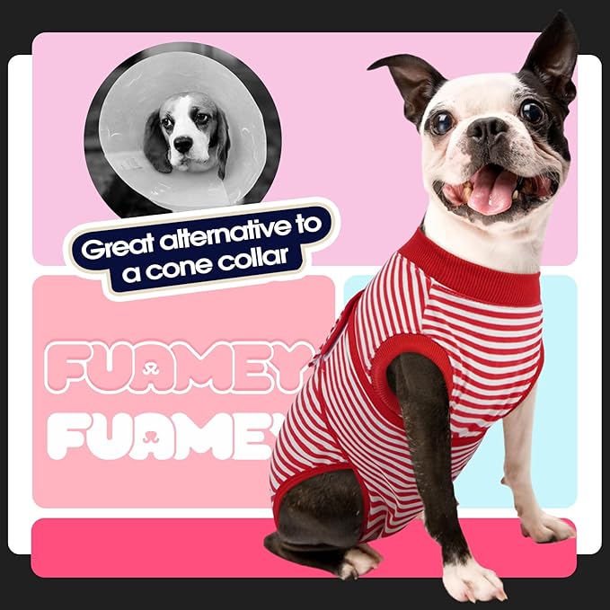 FUAMEY Dog Recovery Suit Male,Dogs Surgery Neuter Suits Puppy Spay Shirts for Female Protect Dog&