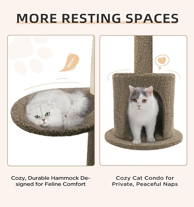 Made4Pets Floor to Ceiling Cat Tree 93-106&