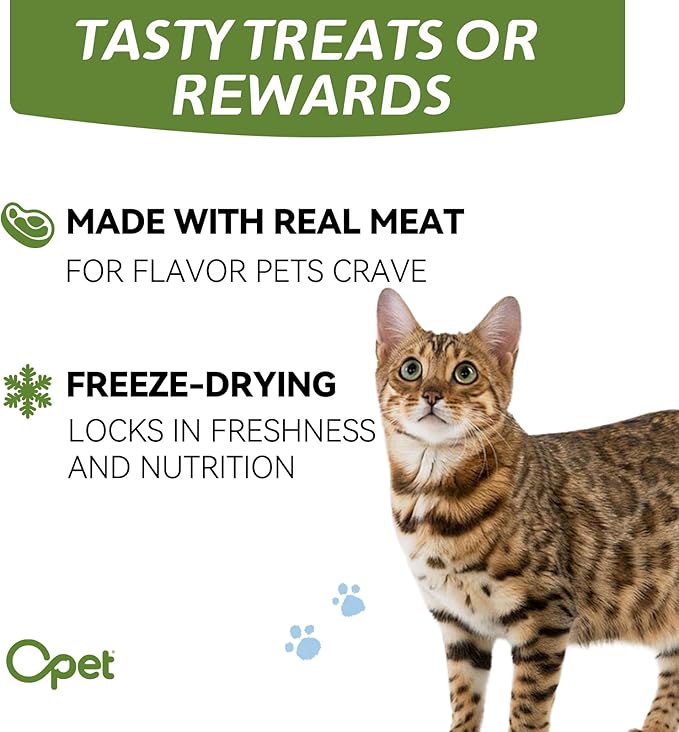 OPET Freeze Dried Duck Cat Treats, Single Ingredient Grain Free High Protein Pet Food for Cats and Dogs, Healthy Training Snacks,Freeze Dried Duck Breast Sliced Fillets (Duck Breast, 5.92 Ounce)