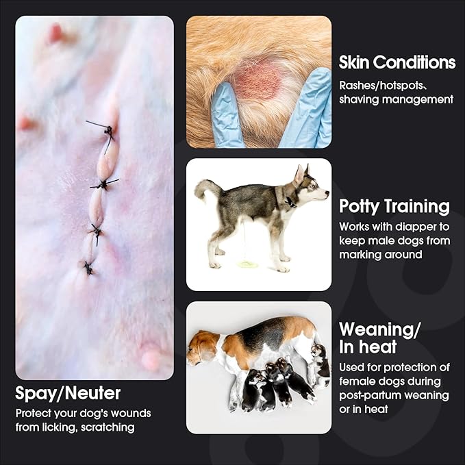 FUAMEY Dog Recovery Suit Male,Dogs Surgery Neuter Suits Puppy Spay Shirts for Female Protect Dog&
