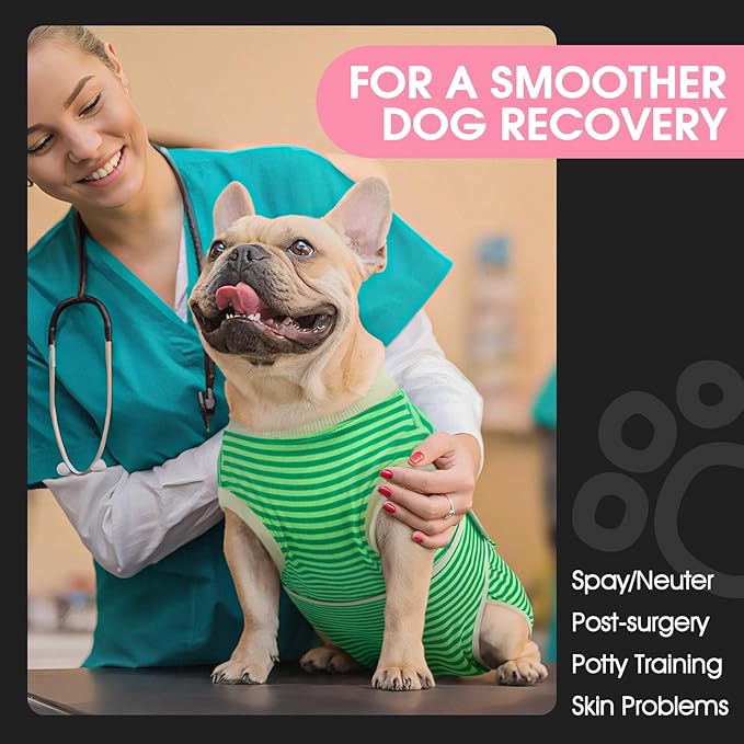 FUAMEY Dog Recovery Suit Male,Dogs Surgery Neuter Suits Puppy Spay Shirts for Female Protect Dog&