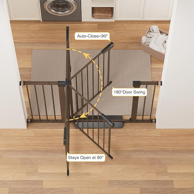 Cumbor 29.7-48" Baby Gate for Stairs, Mom&