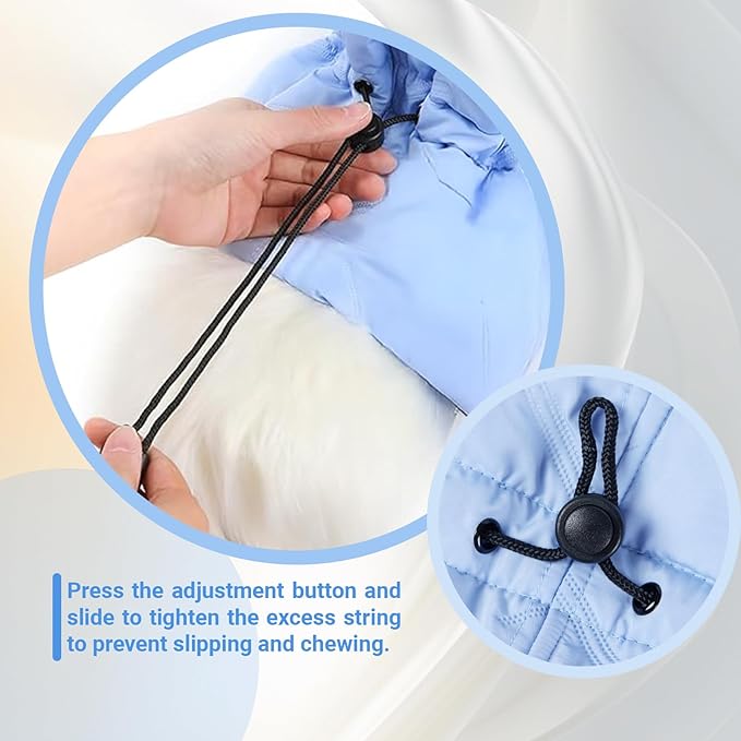 Cat Recovery Collar, Soft Adjustable Cone for Cats and Kittens, Lightweight Waterproof Elizabethan Collar for After-Surgery Care, Prevent Licking and Scratching, Neck Protector for Pets(Light Blue,S)