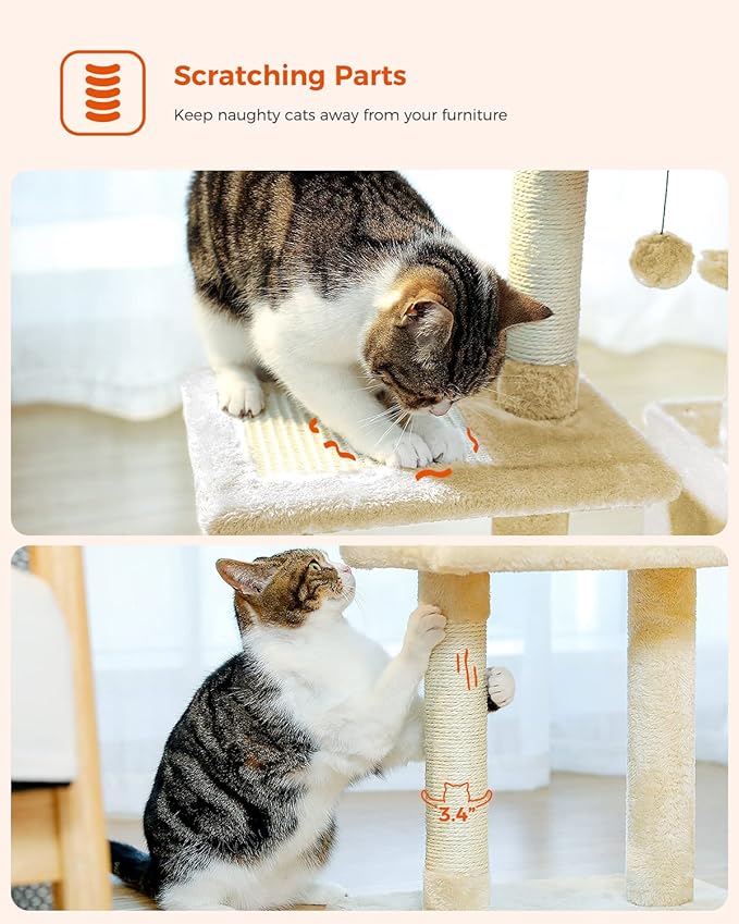 PEQULTI Small Cat Tree, [28.5&