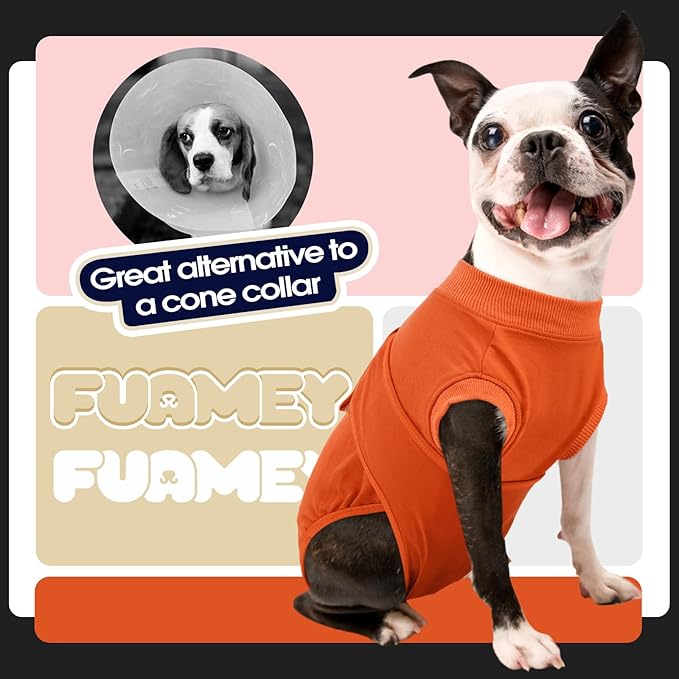 FUAMEY Dog Recovery Suit Male,Dogs Surgery Neuter Suits Puppy Spay Shirts for Female Protect Dog&