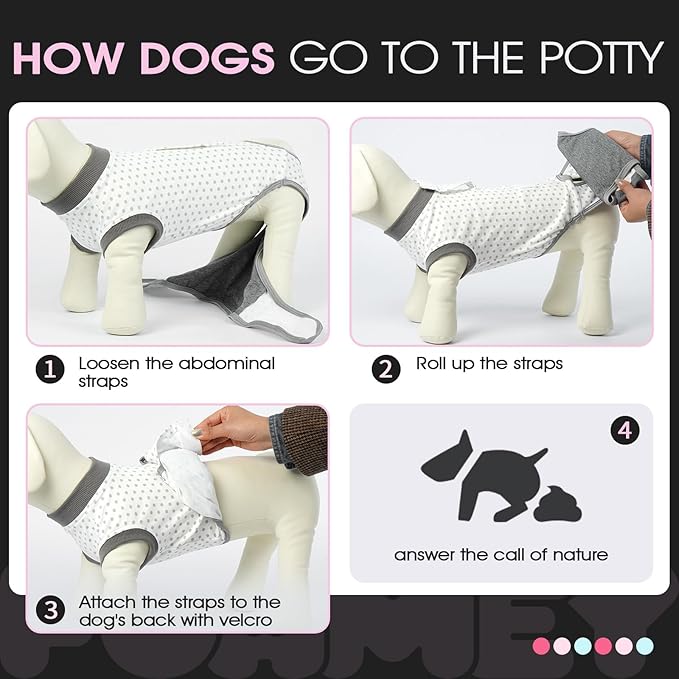 FUAMEY Dog Recovery Suit Male,Dogs Surgery Neuter Suits Puppy Spay Shirts for Female Protect Dog&