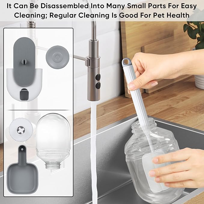 28oz Hanging Automatic Water Dispenser,Rabbit Water Bottle,Bunny Guinea Pig Ferret Water Bowl for Cage,Suitable for Small Animal Puppies(Cage Grid Spacing Over 1.2&