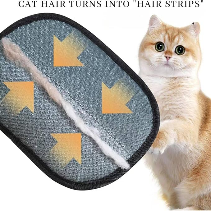 Whisker Gizmo Pet Hair Remover,Reusable Pet Hair Remover Glove,Pet Hair Removal Glove, Ultimate Pet Grooming Glove for Cats & Dogs - Dual-Sided Electrostatic Pet Hair Remover Mittens (2PCS)