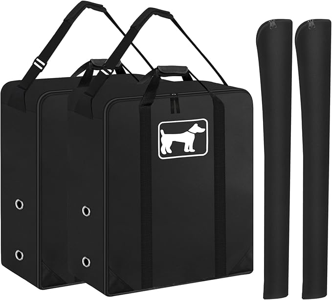 SIRUITON 2Pack Dog Playpen Storage Bag, Fits 32" H 8 Panels and 9 Stakes,Suitable for Foldable Exercise Pet Playpen, Dog Fence Travel Bag, with Reinforcing Plate & Shoulder