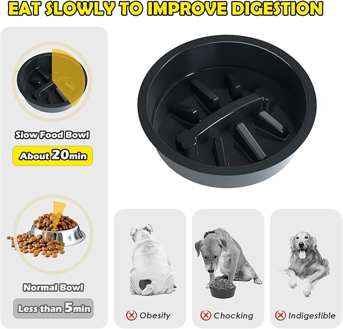 Elevated Dog Bowls, Height Adjustable Raised Dog Bowl Stand (4.5&