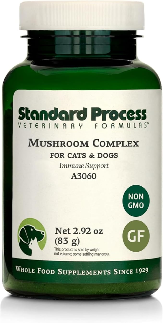 Standard Process Mushroom Complex for Dogs & Cats - Immune Support Supplement with Bovine Colostrum - Lion&