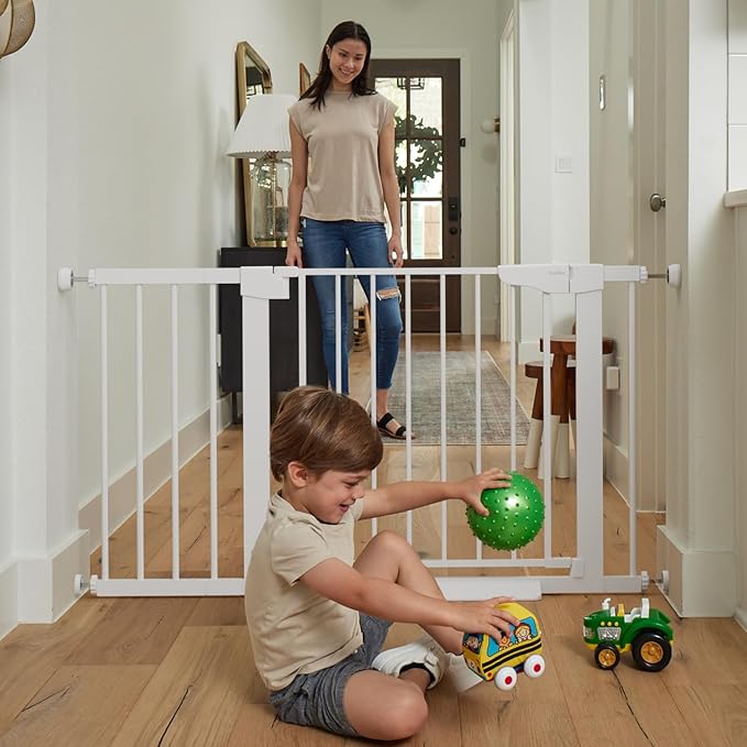 Cumbor 2 Pack 29.7-46" Baby Gate for Stairs, Mom&