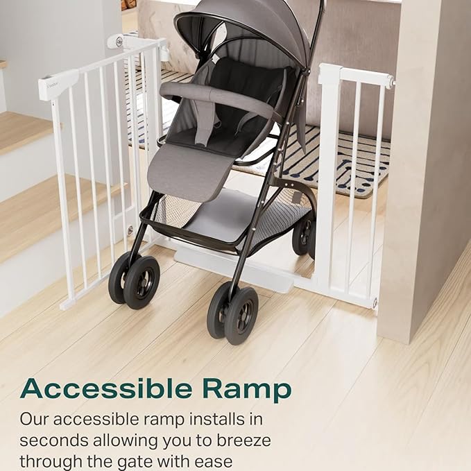 Cumbor 2 Pack 29.7-40.6" Baby Gate for Stairs, Mom&