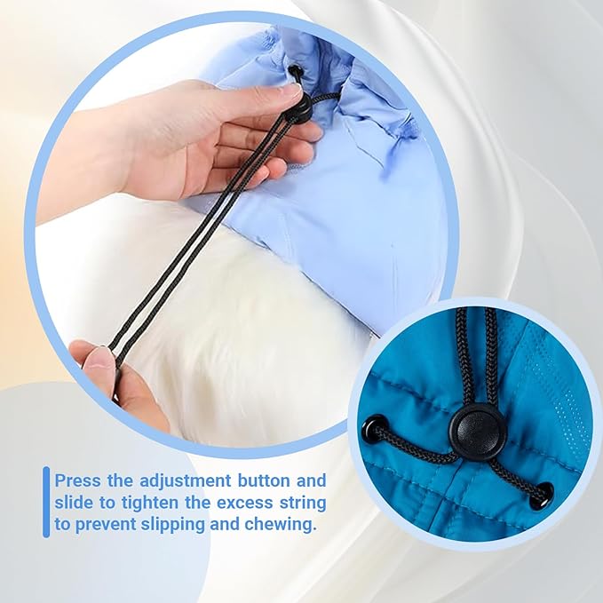 Cat Recovery Collar, Soft Adjustable Cone for Cats and Kittens, Lightweight Waterproof Elizabethan Collar for After-Surgery Care, Prevent Licking and Scratching, Neck Protector for Pets(Lake Blue,S)