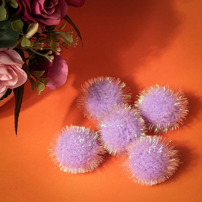 VAPKER 30 Pcs Cat Ball Toys Sparkle Balls Extra Large 2 Inch Cat&