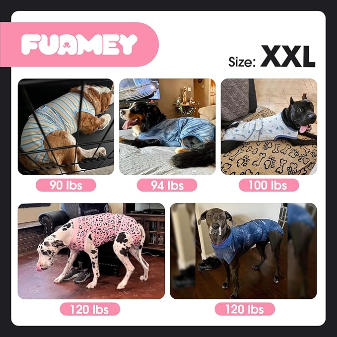 FUAMEY Dog Recovery Suit Male,Dogs Surgery Neuter Suits Puppy Spay Shirts for Female Protect Dog&