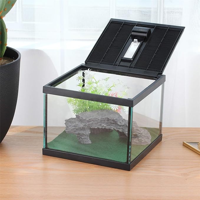 crapelles Glass Lizard Tank, Spider Box Kit, 7.8x7.8x5.9&