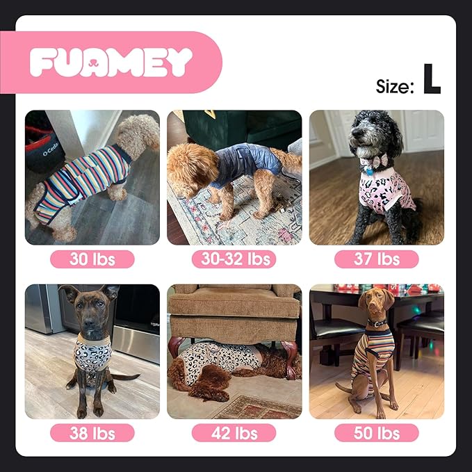 FUAMEY Dog Recovery Suit Male,Dogs Surgery Neuter Suits Puppy Spay Shirts for Female Protect Dog&
