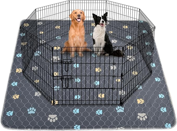 Aitmexcn Washable Puppy Dog Pee Pad, 100% Waterproof Whelping Training Mat for Puppy/Senior Dog, Fast Drying Reusable Puppy Pads for Indoor, Outdoor and Car Travel- 72&
